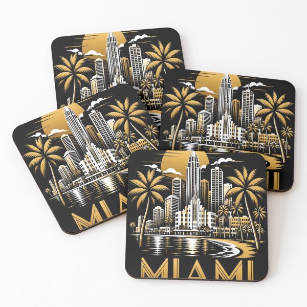 Item preview, Miami Skyline T-Shirt – Epic Dark Miami Gift designed and sold by SunnyDesign82.