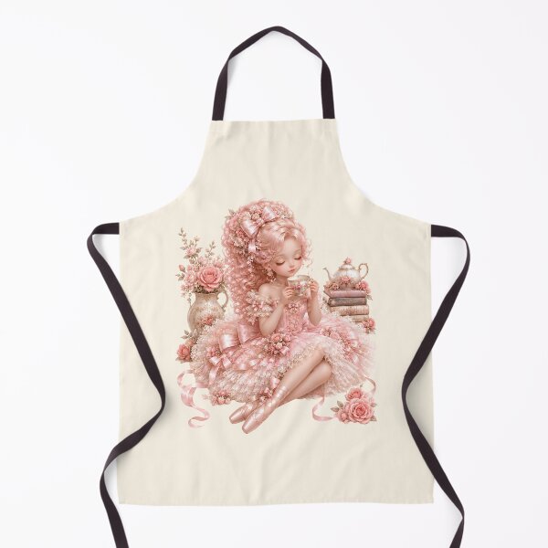 Item preview, Coquette Ballerina Tea Time Princess | Pink Balletcore Tea Party Girl | Romantic Vintage Cottagecore Art designed and sold by looplandger.