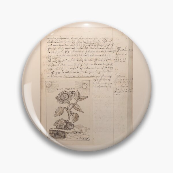 Item preview, Vintage Sunflower Voynich Manuscript Botanical  book cover  designed and sold by TeeARTHY.