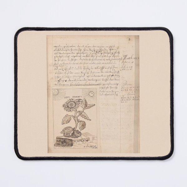 Item preview, Vintage Sunflower Voynich Manuscript Botanical book cover designed and sold by TeeARTHY.