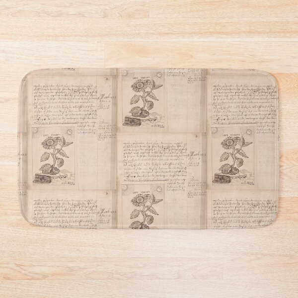 Item preview, Vintage Sunflower Voynich Manuscript Botanical  book cover  designed and sold by TeeARTHY.