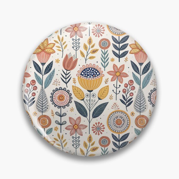 Item preview, Summer Flower Folk Symbols | Scandinavian Garden Design designed and sold by Shuga-Design.