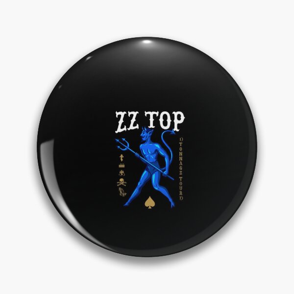 Item preview, Zz Top Tonnage Tour Blue Devil Pitchfork Graphic designed and sold by HeinzanoRoder.