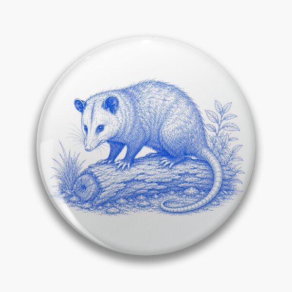 Item preview, Vintage Blue Possum Illustration designed and sold by BrandyandBeyond.