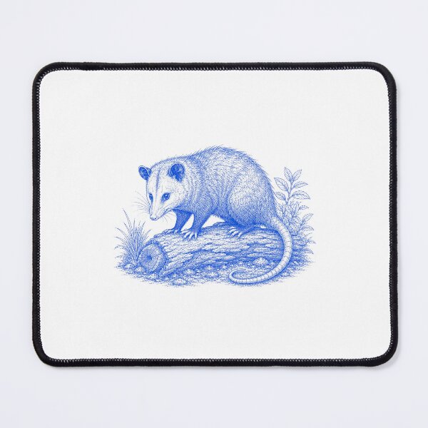 Item preview, Vintage Blue Possum Illustration designed and sold by BrandyandBeyond.