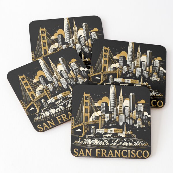 Item preview, San Francisco Skyline T-Shirt – Epic Dark SF Gift designed and sold by SunnyDesign82.