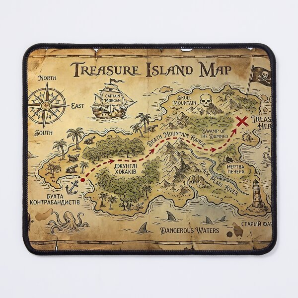Item preview, ​Vintage Pirate Treasure Island Map Art  designed and sold by Lovely Elen.
