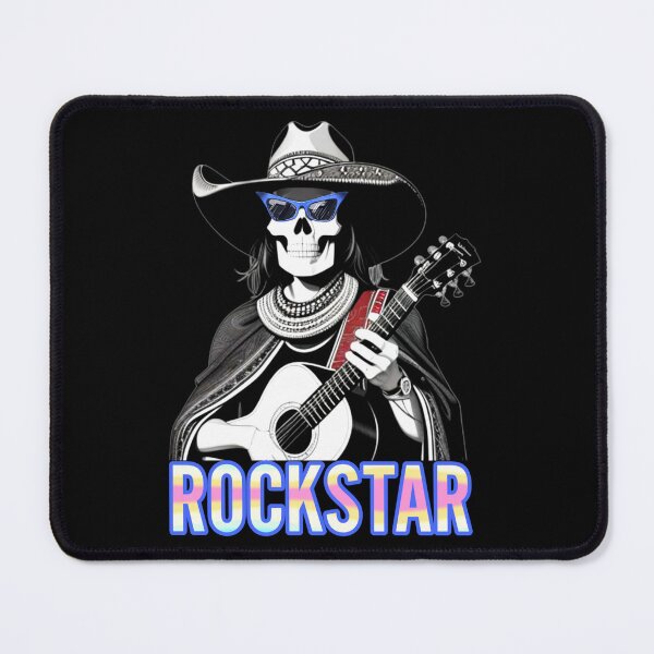 Item preview, Rockstar Skeleton Guitar Vintage Music Art designed and sold by StyleBloomes.