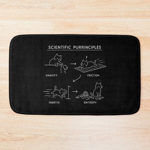 Item preview, Scientific Purrinciples Funny Cat Physics Diagram designed and sold by bosamji.