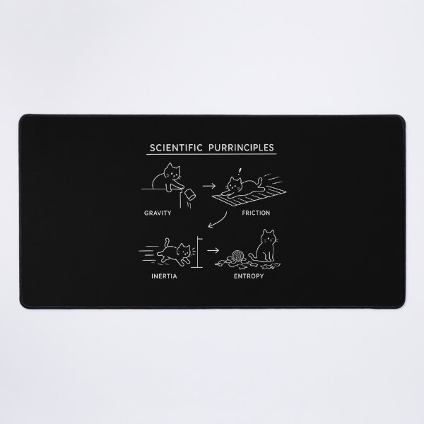 Item preview, Scientific Purrinciples Funny Cat Physics Diagram designed and sold by bosamji.