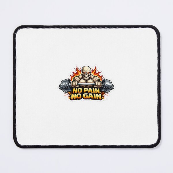 Item preview, No Pain No Gain Skeleton Gym Sticker – Hardcore Fitness Motivation Design designed and sold by vinothmech53.
