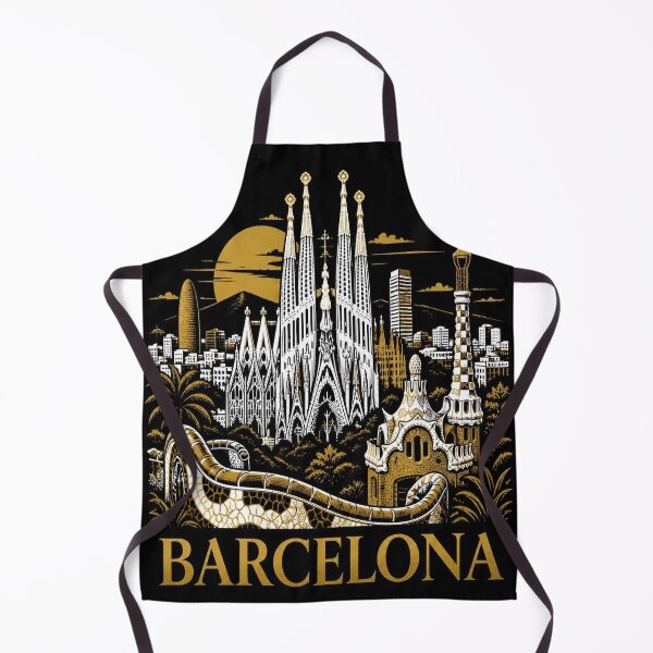 Item preview, Barcelona Skyline T-Shirt – Epic Dark Barcelona Gift designed and sold by SunnyDesign82.