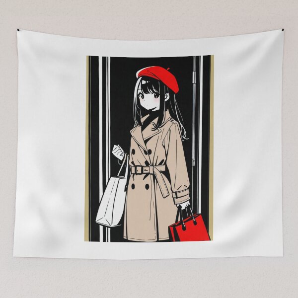 Item preview, Fashion - urbansty woman beige trench designed and sold by AnimeShin.