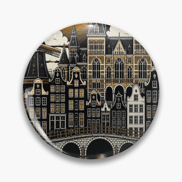 Item preview, Amsterdam Skyline T-Shirt – Epic Dark Amsterdam Gift designed and sold by SunnyDesign82.