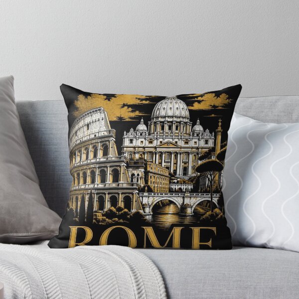 Aperçu de l'œuvre Rome Skyline T-Shirt – Epic Dark Rome Gift créée et vendue par SunnyDesign82.