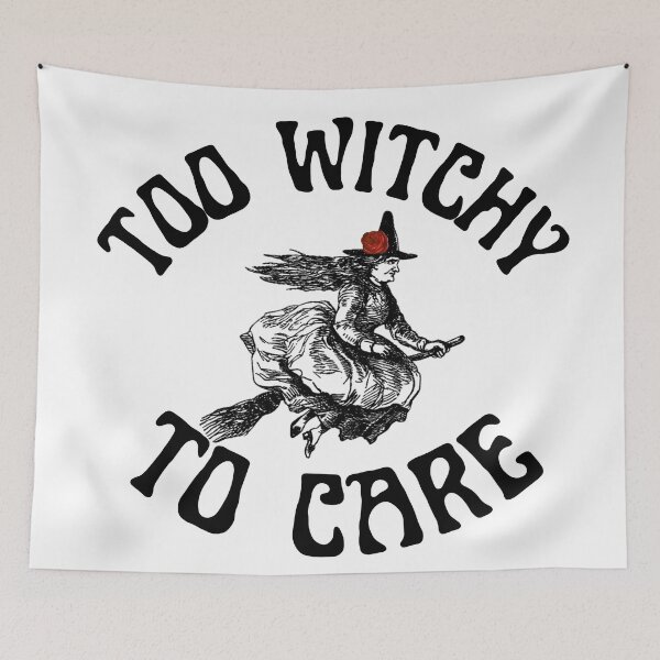 Item preview, Too Witchy To Care Retro Witch Aesthetic Feminist Design designed and sold by Kattcatty.