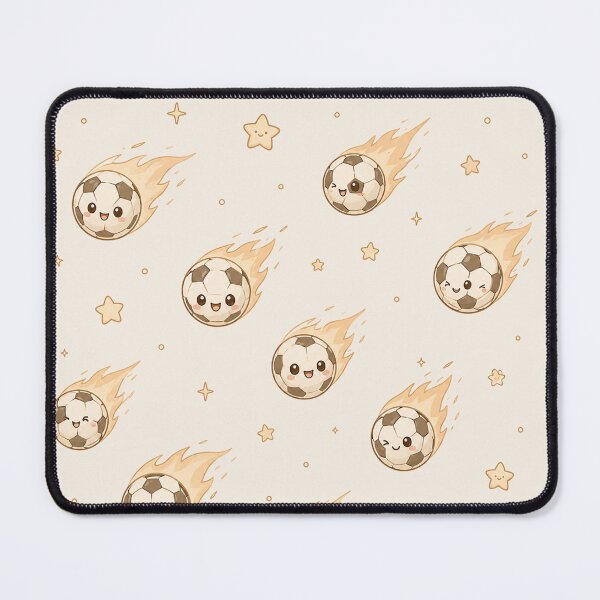 Item preview, Cute Kawaii Soccer Ball Comet Space Seamless Pattern designed and sold by Seculinator.