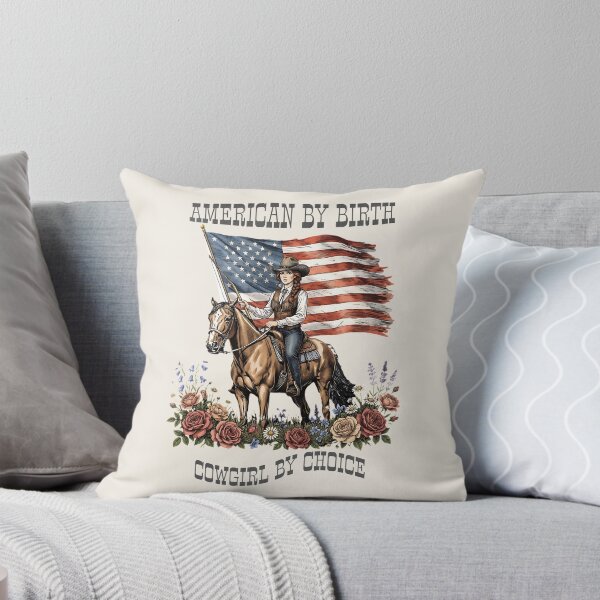 Item preview, American By Birth Cowgirl By Choice Patriotic Western Vintage designed and sold by legacylivingshop.