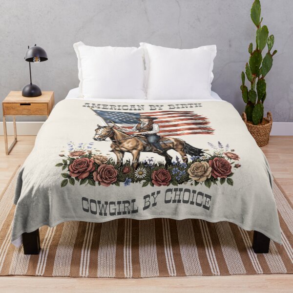 Item preview, American By Birth Cowgirl By Choice Patriotic Western Vintage designed and sold by legacylivingshop.