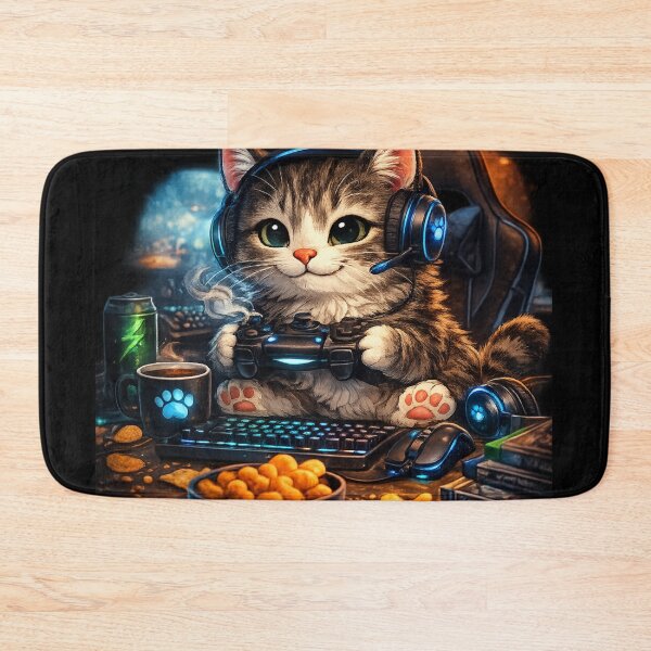 Item preview, Gamer Cat designed and sold by Wild Horizon Studio.