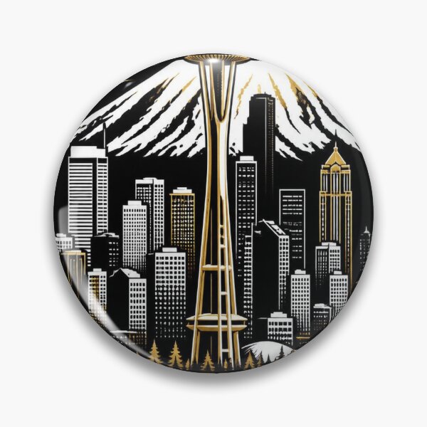 Item preview, Seattle Skyline T-Shirt – Epic Dark Seattle Gift designed and sold by SunnyDesign82.