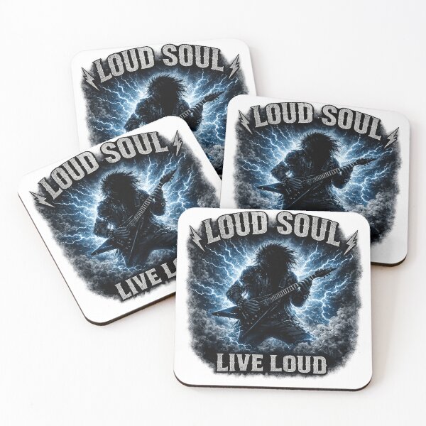 Item preview, Loud Soul Live Loud Heavy Metal Guitar Rock Music Design designed and sold by Hookesmode.