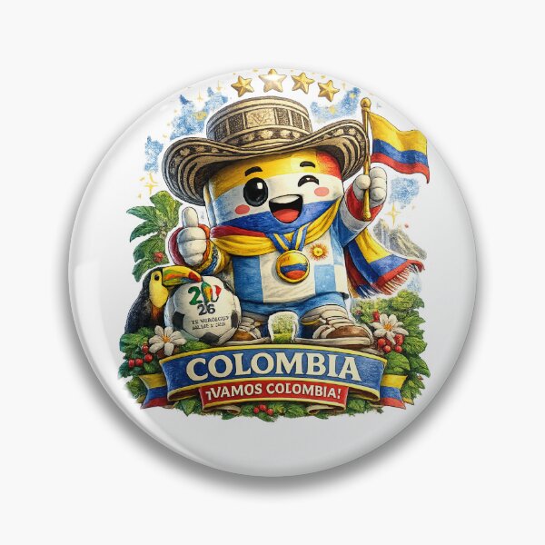 Item preview, Colombia Soccer Fan Sticker | Vamos Colombia Football Supporter Mascot designed and sold by Julianto Tri Rizki.