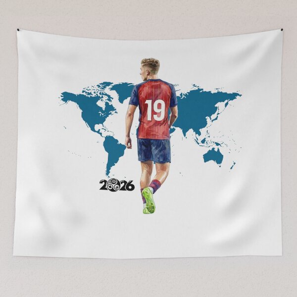 Item preview, World Footballer Number 19 Watercolor Art designed and sold by cucuzeus.