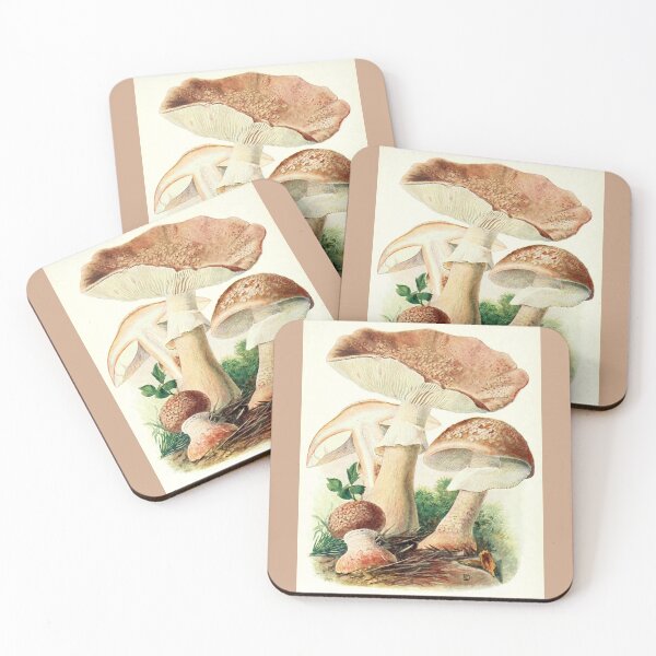 Item preview, Antique Mushrooms Tan designed and sold by collageDP.