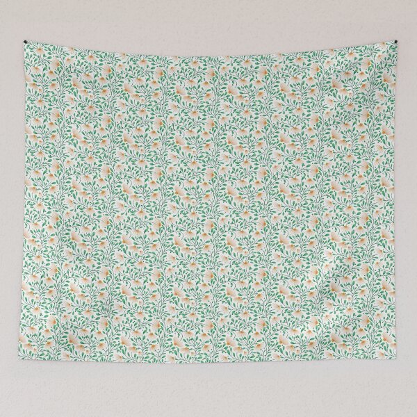 Item preview, Moody Gothic Botanical Daisy and Vines Pattern designed and sold by StoriesInGrain.
