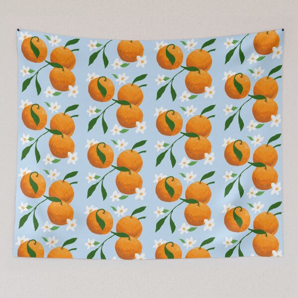 Item preview, oranges and blossoms designed and sold by karasgarden.