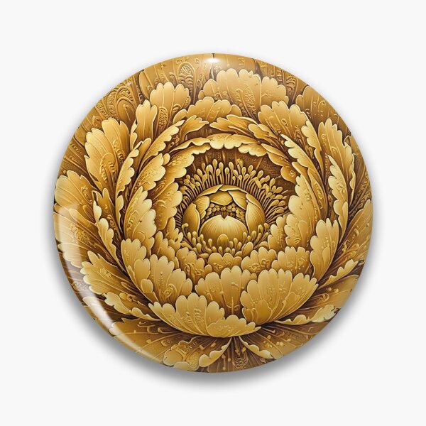 Item preview, Golden Peony in Full Bloom | Korean Floral Prosperity Art designed and sold by K-Tradition.