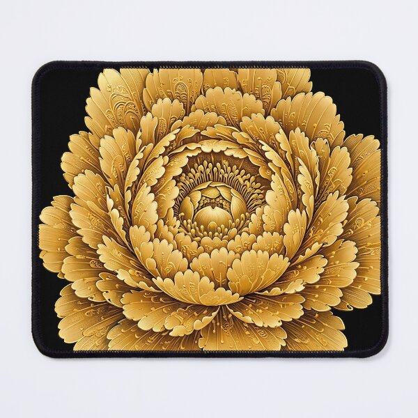 Item preview, Golden Peony in Full Bloom | Korean Floral Prosperity Art designed and sold by K-Tradition.