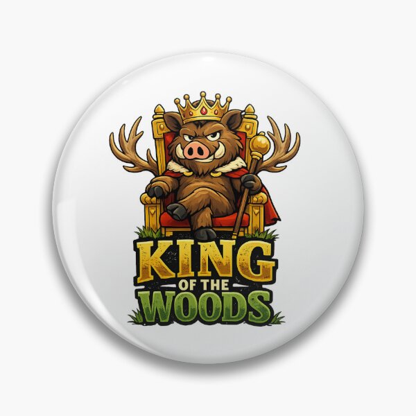 Item preview, King of the Woods - Funny Wild Boar Hunting Design designed and sold by C6S5M.