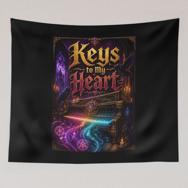 Item preview, Keys to My Heart Gothic Piano Fantasy Music Design designed and sold by Sketchlegacy.
