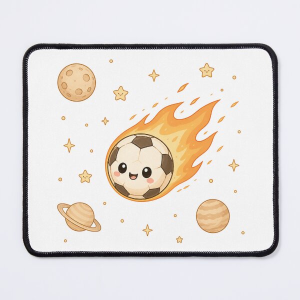 Item preview, Cute Kawaii Soccer Ball Comet Space Illustration designed and sold by Seculinator.