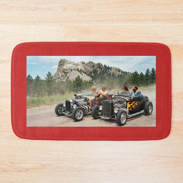 Item preview, HOT RODS AT MOUNT RUSHMORE 60S designed and sold by VERYOLDROAD BY AXTON BROWNING .