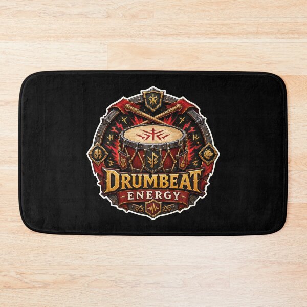 Item preview, Drumbeat Energy Medieval Fantasy Drummer Crest Design  designed and sold by Sketchlegacy.