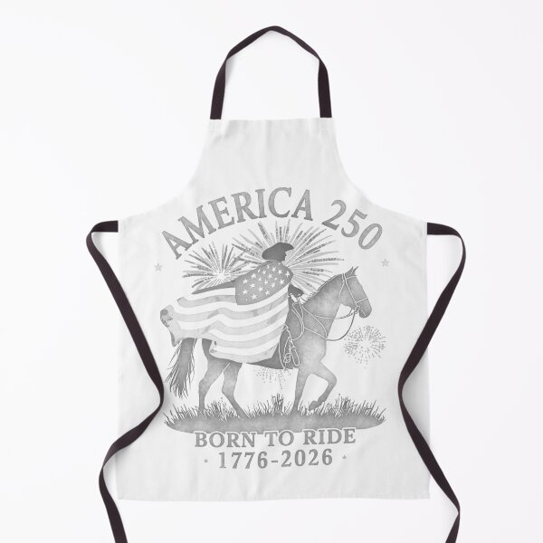 Item preview, America 250 Born to Ride – Patriotic Western Cowboy 4th of July - gray designed and sold by BoldPowStudio.