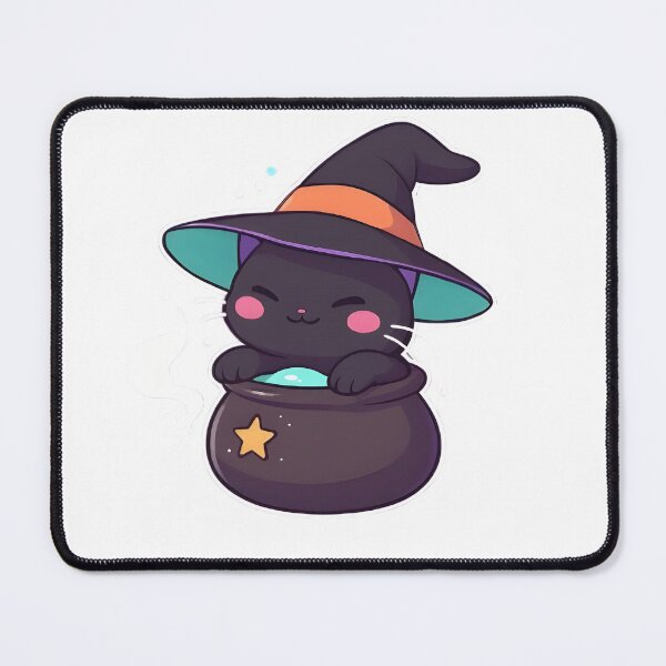 Item preview, Cat Witch — Kawaii Magic Black Cat Sticker designed and sold by tommysworks.