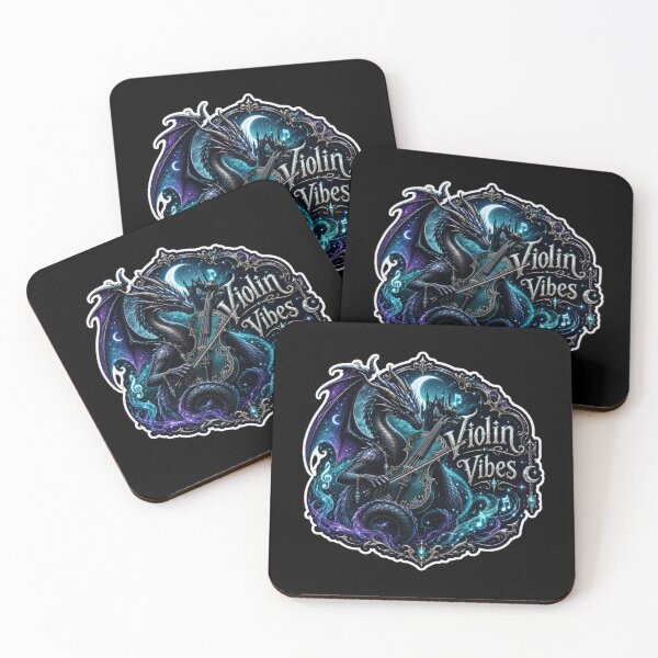 Item preview, Violin Vibes Dark Fantasy Dragon Music Design  designed and sold by Sketchlegacy.
