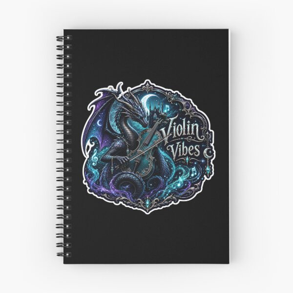 Item preview, Violin Vibes Dark Fantasy Dragon Music Design  designed and sold by Sketchlegacy.