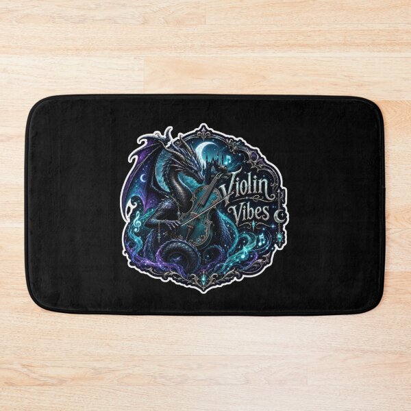 Item preview, Violin Vibes Dark Fantasy Dragon Music Design  designed and sold by Sketchlegacy.