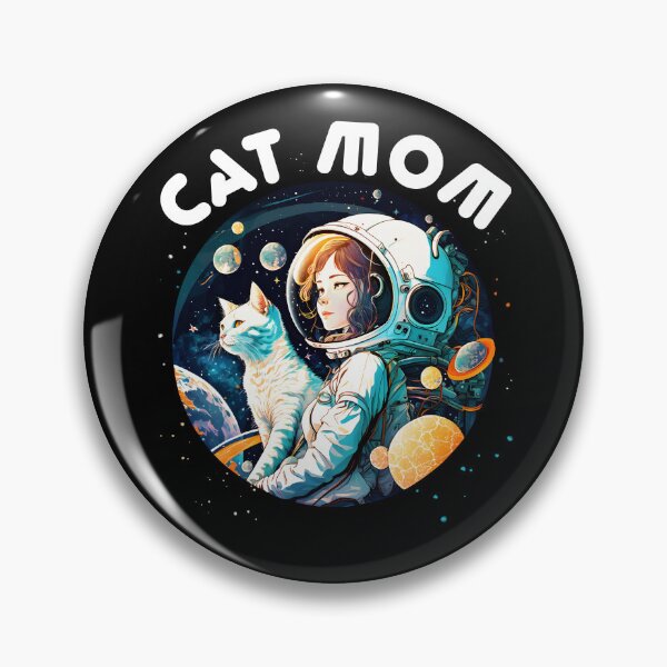 Item preview, Cat Mom Funny Vintage Cat Space & Fantasy Lover Astronaut designed and sold by SecretDicer.