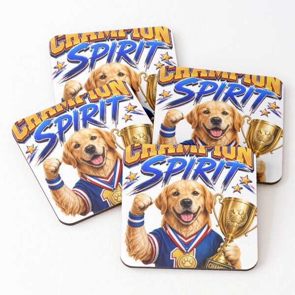 Item preview, Champion Spirit Golden Retriever Trophy Winner Sticker designed and sold by PawFusionArt.