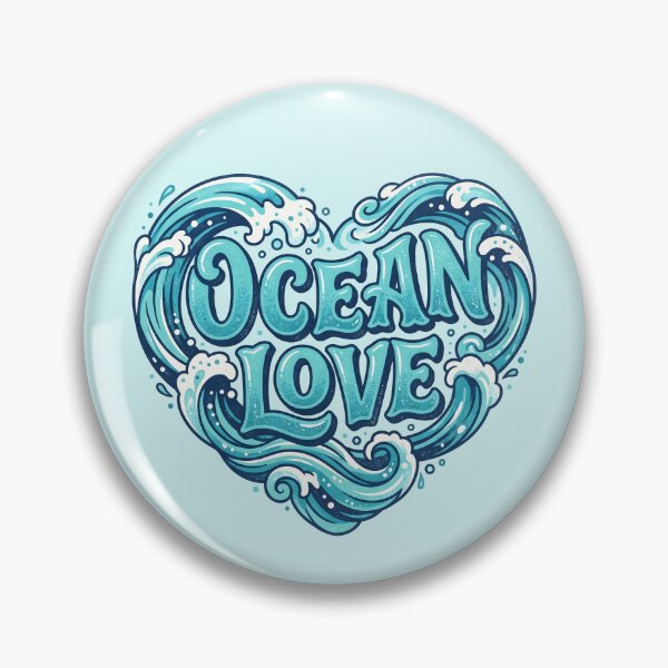 Item preview, Ocean Love – Groovy Coastal Word Design designed and sold by Sea Gem.