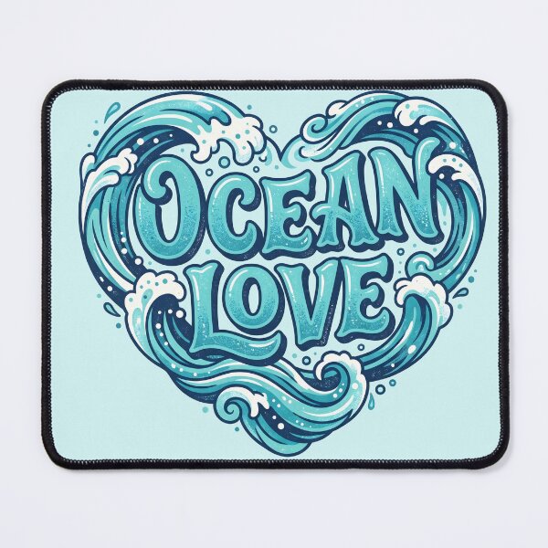 Item preview, Ocean Love – Groovy Coastal Word Design designed and sold by Sea Gem.