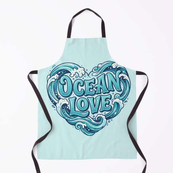 Item preview, Ocean Love – Groovy Coastal Word Design designed and sold by Sea Gem.
