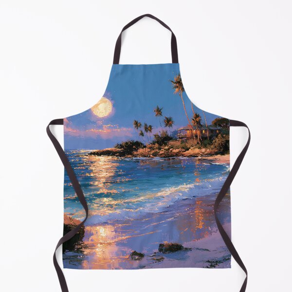 Item preview, Key West Moonlight Beach House Florida Keys Tropical Night Ocean designed and sold by daila70.
