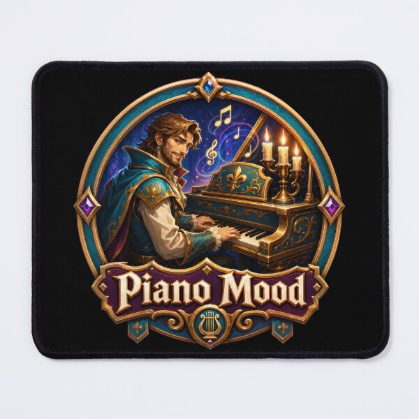 Item preview, Piano Mood Fantasy Musician Badge Design  designed and sold by Sketchlegacy.